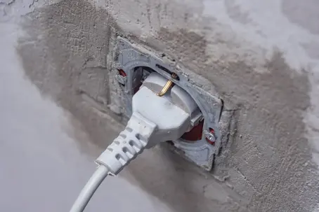 wet electrical outlet