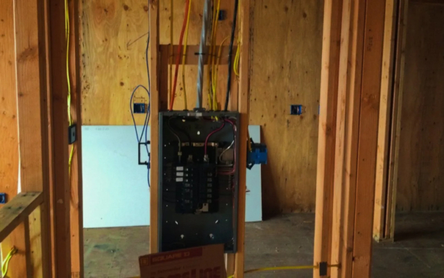 electrical box during construction
